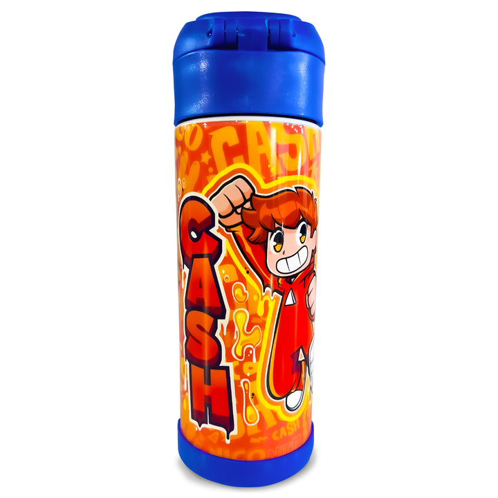 Back view of official Cash & Nico water bottle