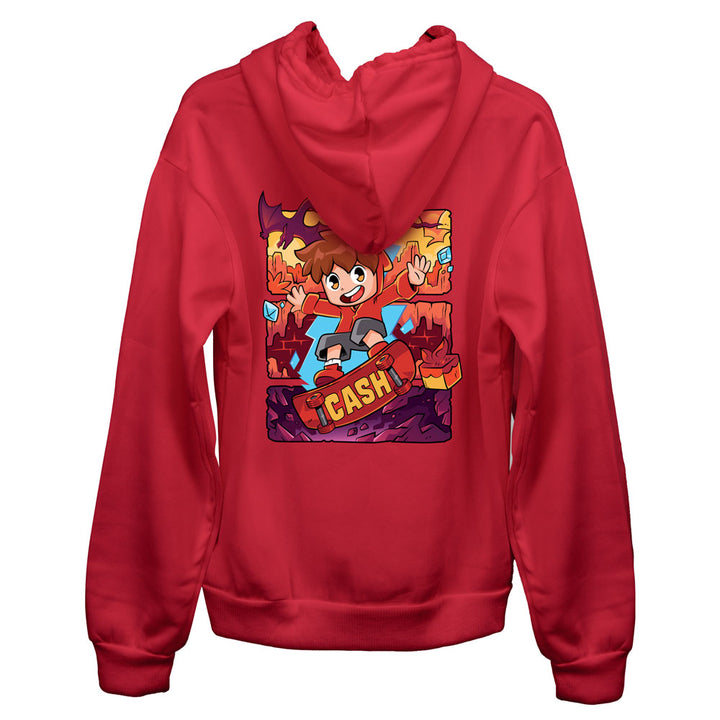 Back view of Cash Red Hot Hoodie