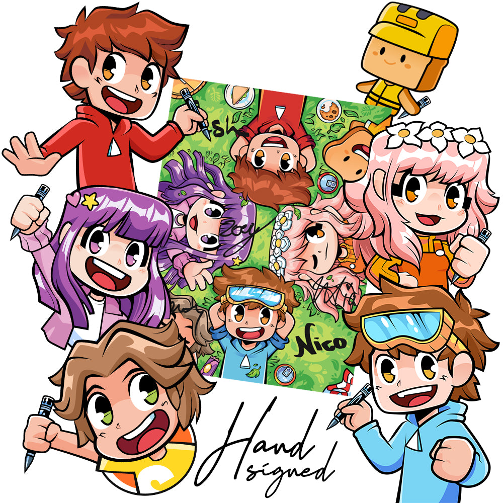 Cash and Nico crew characters signing Crew Poster