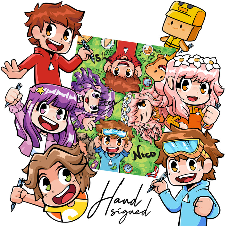 Cash and Nico crew characters signing Crew Poster