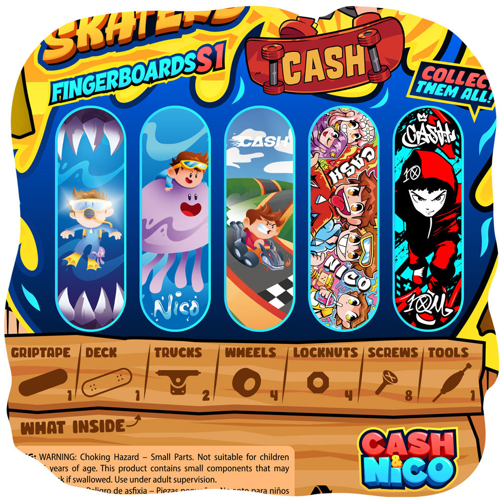 Cash & Nico Skate Toy Bundle (5 Pack)