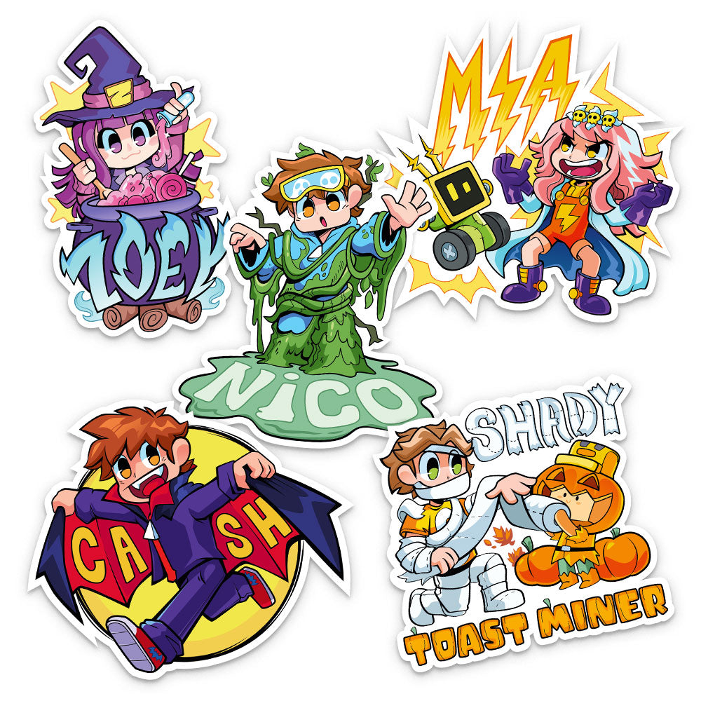 NEW Cash & Nico Spooky Sticker Pack